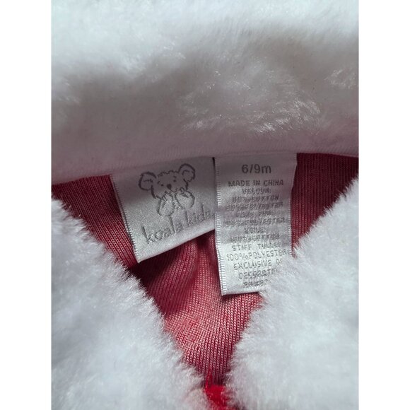 Koala Baby Red Christmas Dress W/ Faux Fur Trim Black Bow Belt Size 6/9M  NWT - Picture 5 of 6